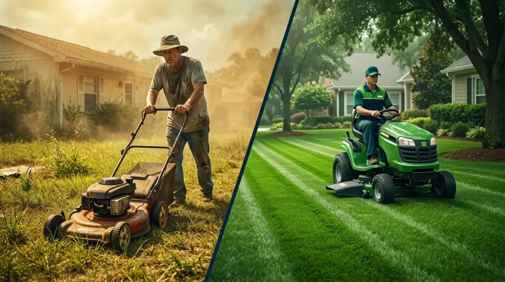 DIY Mowing vs. Hiring a Pro in Brandon FL: Which Wins?