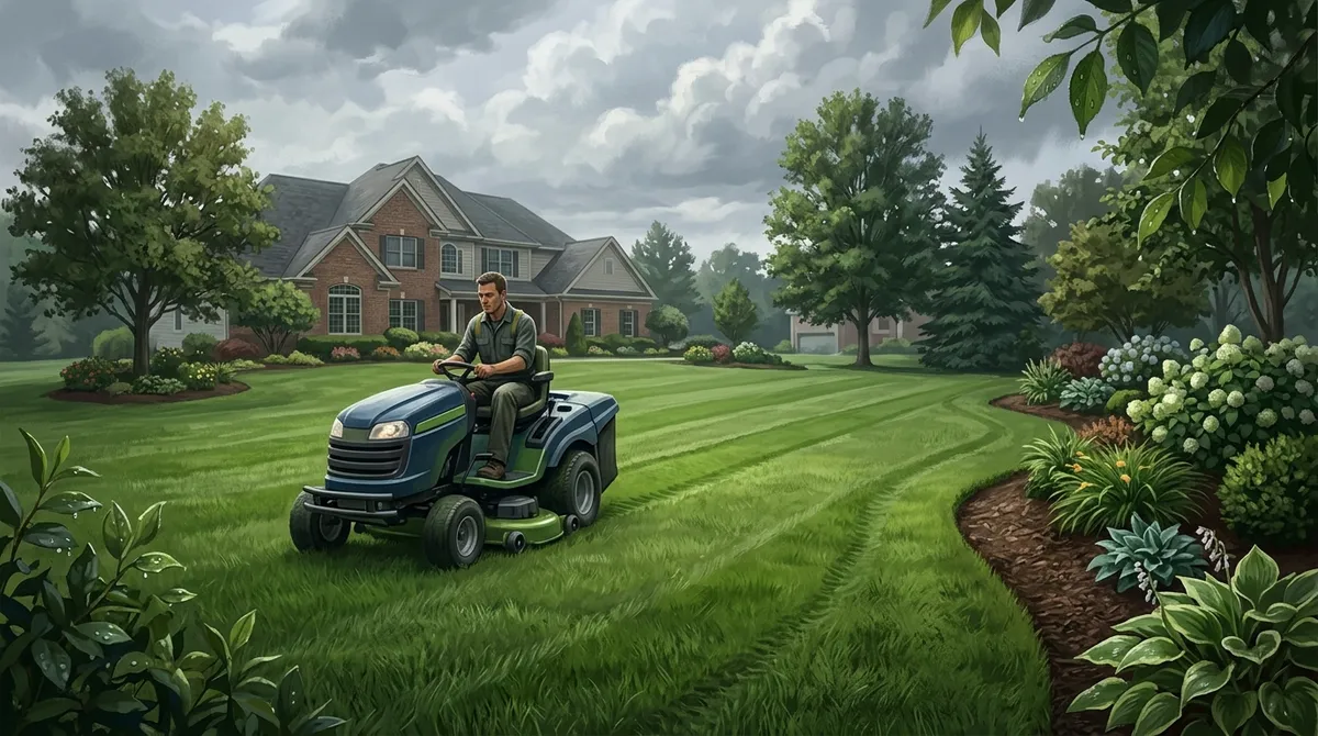 what should be included in a lawn mowing service visit