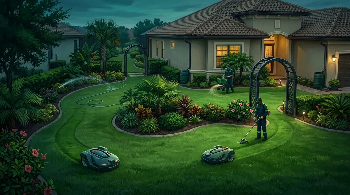 front and backyard lawn maintenance in Brandon FL