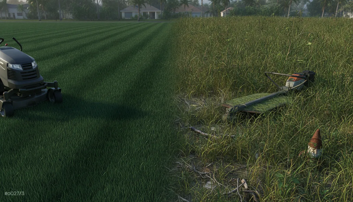 overgrown grass cutting service in Brandon FL