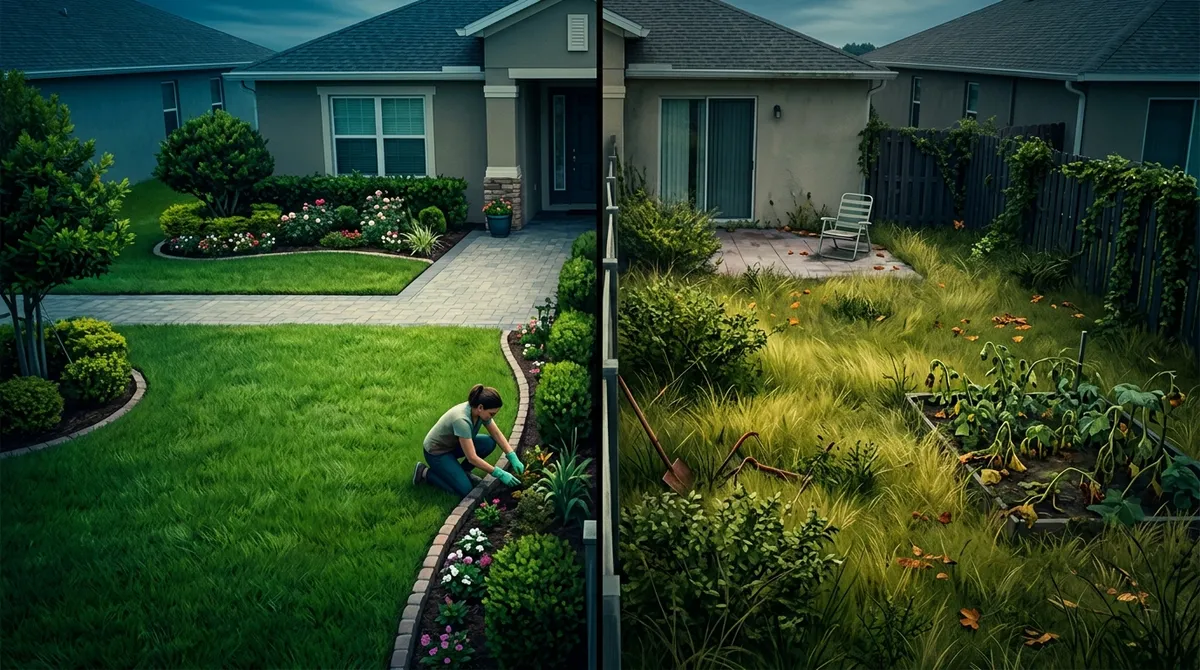 front and backyard lawn maintenance in Valrico FL