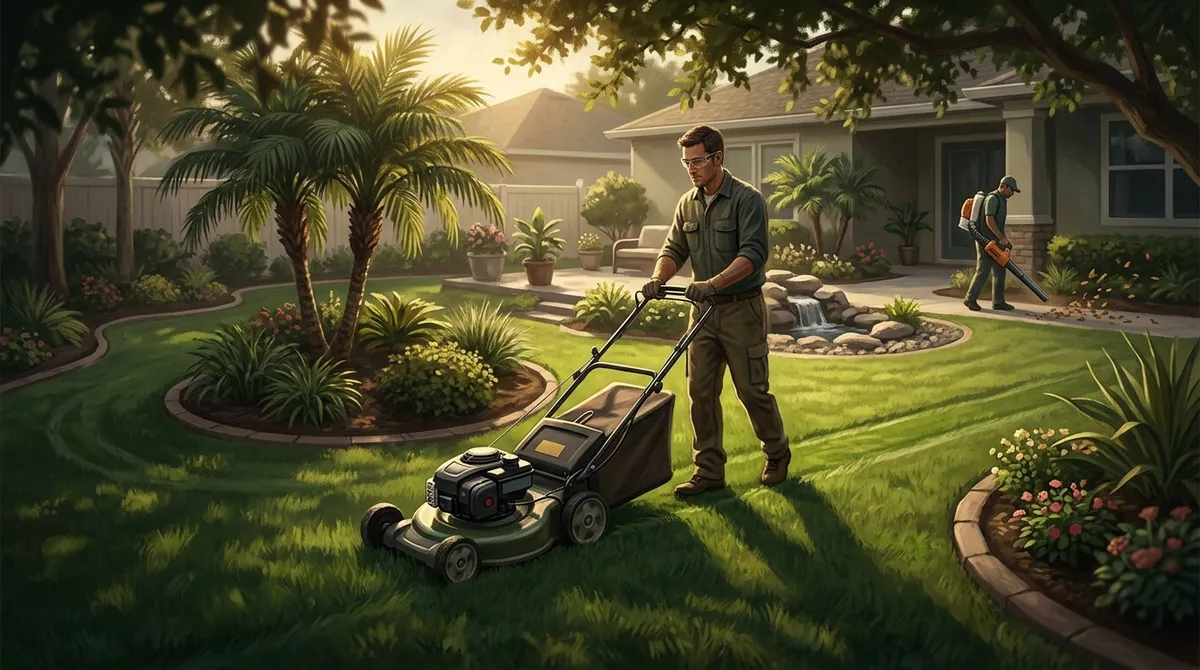 small yard lawn mowing service in Brandon FL