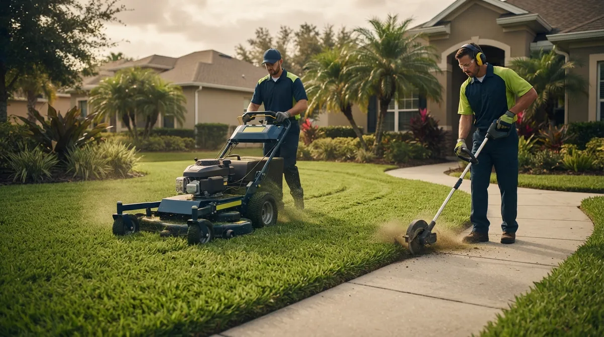 Valrico FL lawn mowing and edging